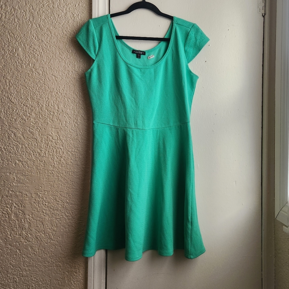 BeBop- Green Stretch Crepe Dress